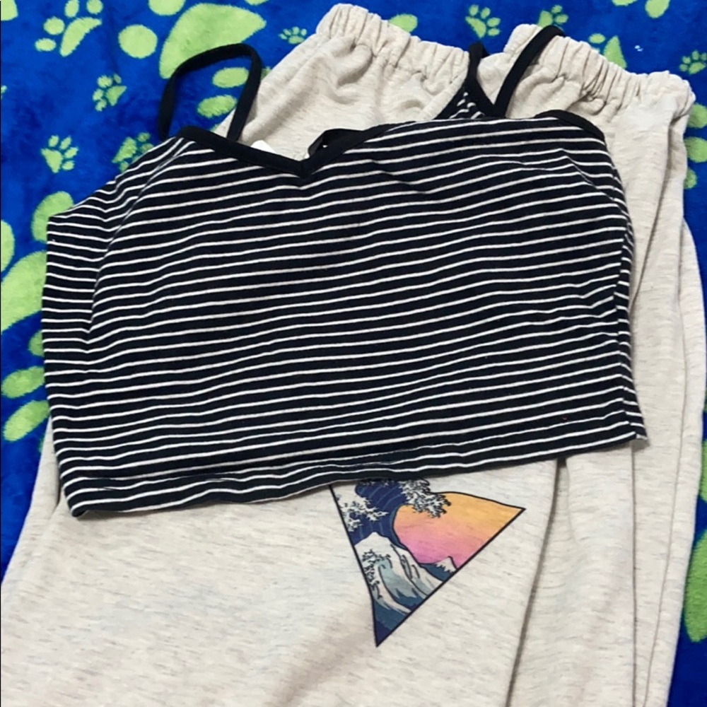 romwe/ shein top and sweats